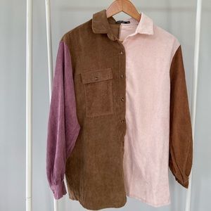 Nasty Gal corduroy shacket